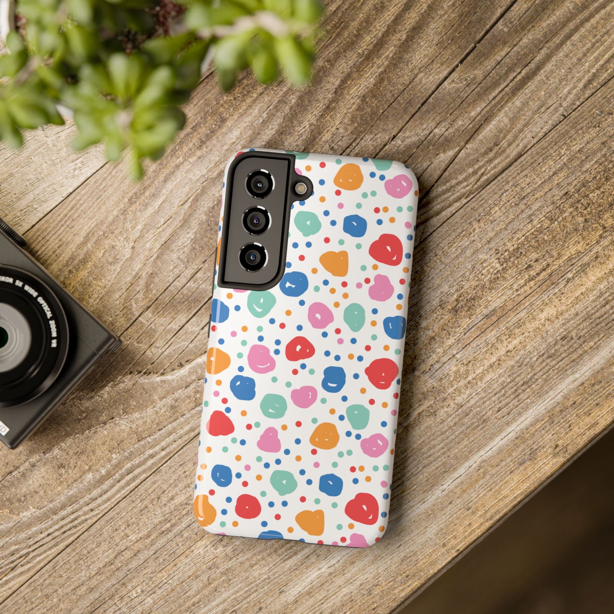 Seamless Hand Drawn Polka Phone Case (Apple & Android)