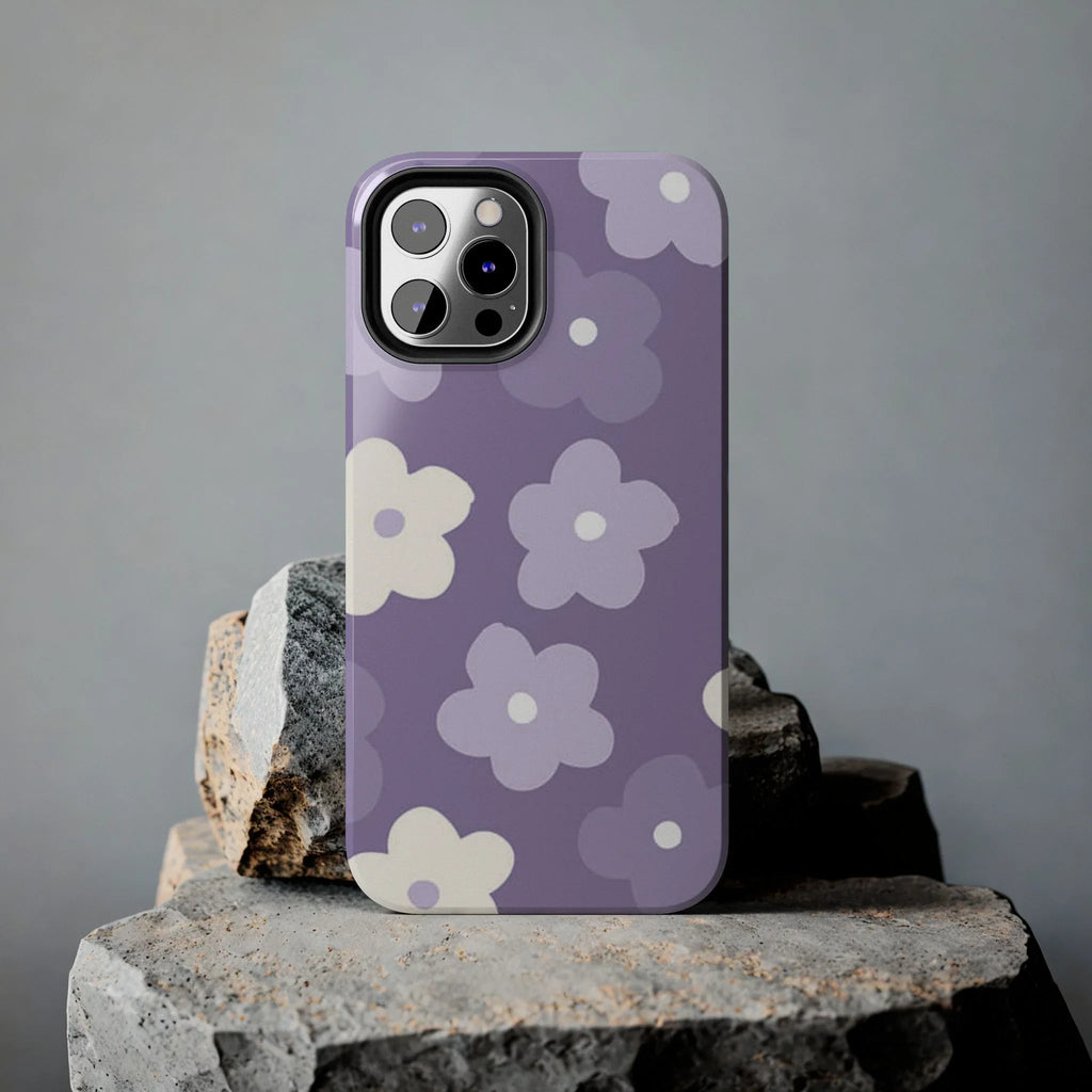 Pastel Purple Flowers Phone Case (Apple & Android) - Pink Sweetheart