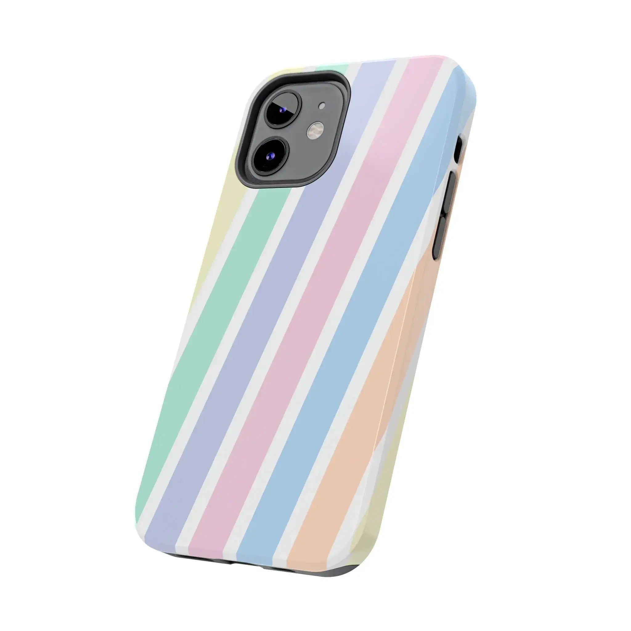 Pretty Pastel Lines Phone Case (Apple & Android) - Pink Sweetheart
