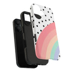 Polka Dot Rainbow Phone Case (Apple & Android) - Pink Sweetheart