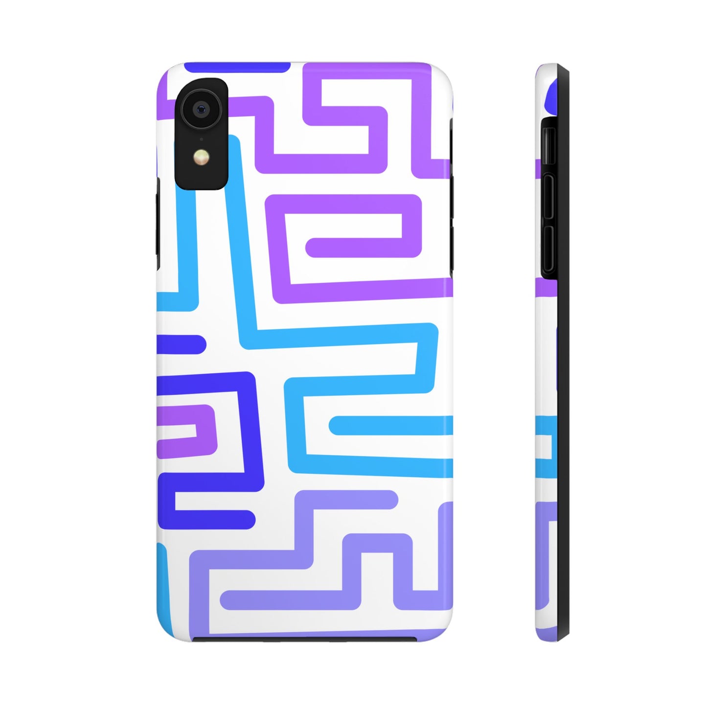 Abstract Neon Maze Phone Case