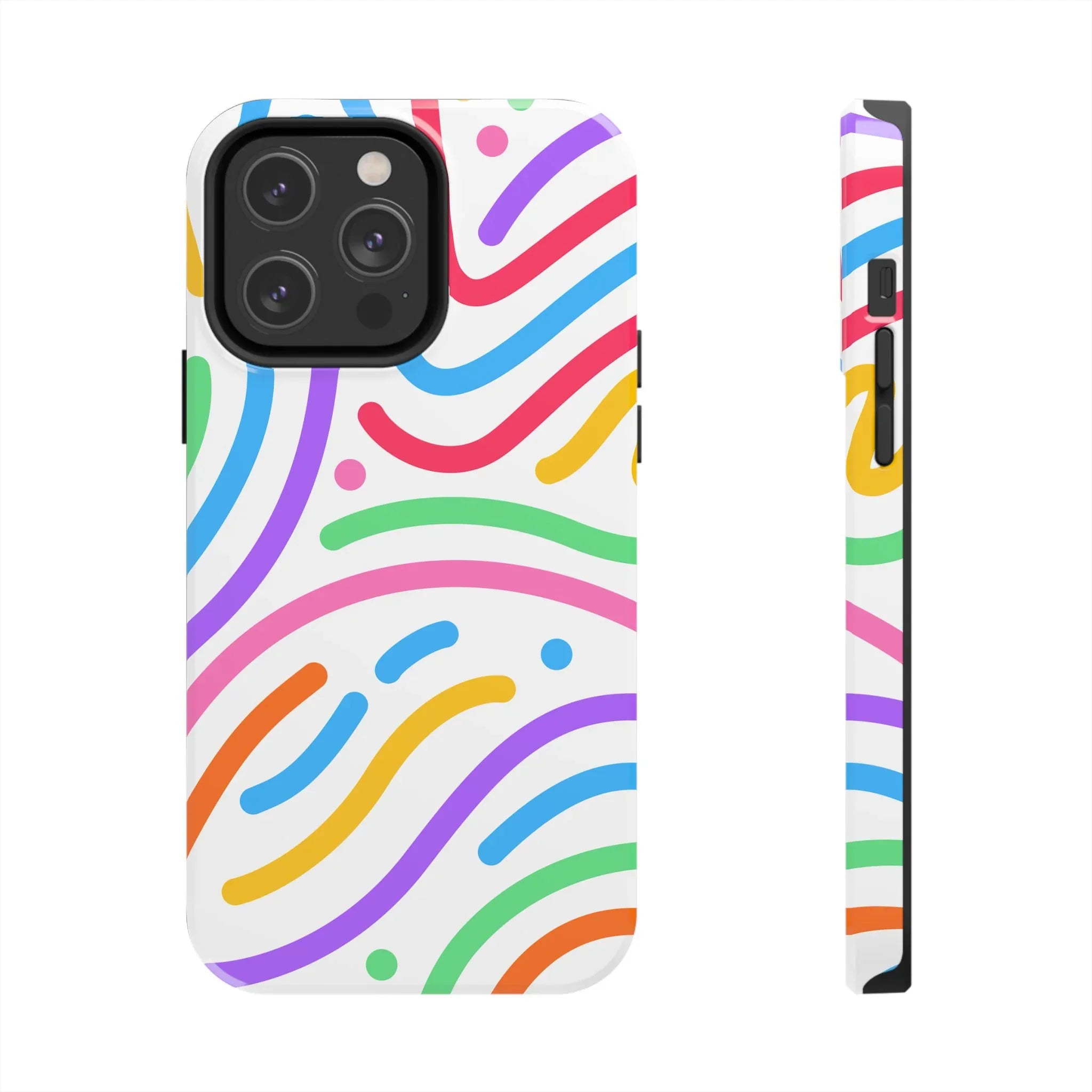 Rainbow Swirls Phone Case (Apple & Android) - Pink Sweetheart