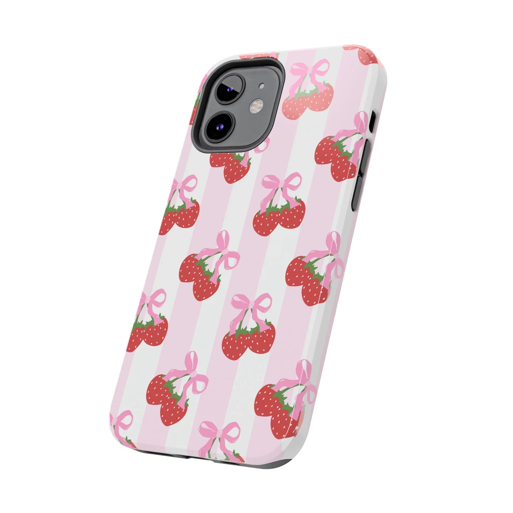 Strawberry Cherries Phone Case (Apple & Android) - Pink Sweetheart