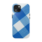 Classic Blue Gingham Phone Case (Apple & Android) - Pink Sweetheart