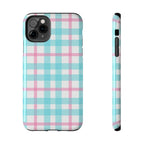 Pastel Gingham Phone Case (Apple & Android) - Pink Sweetheart