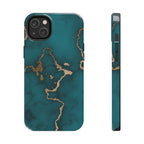 Green & Gold Marble Phone Case (Apple & Android)