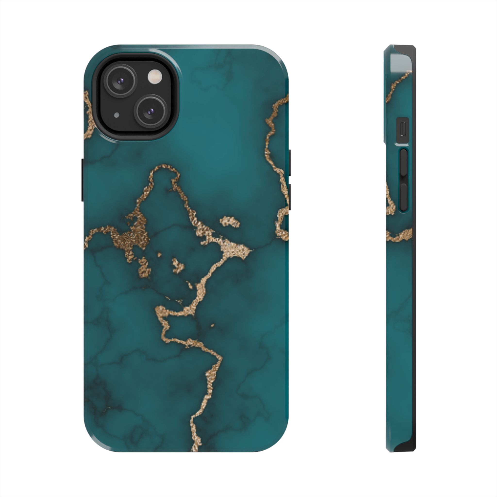 Green & Gold Marble Phone Case (Apple & Android)