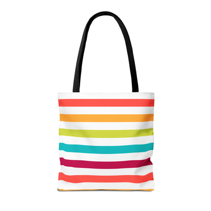 Colorful Candy Lines Tote Bag