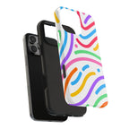Rainbow Swirls Phone Case (Apple & Android) - Pink Sweetheart