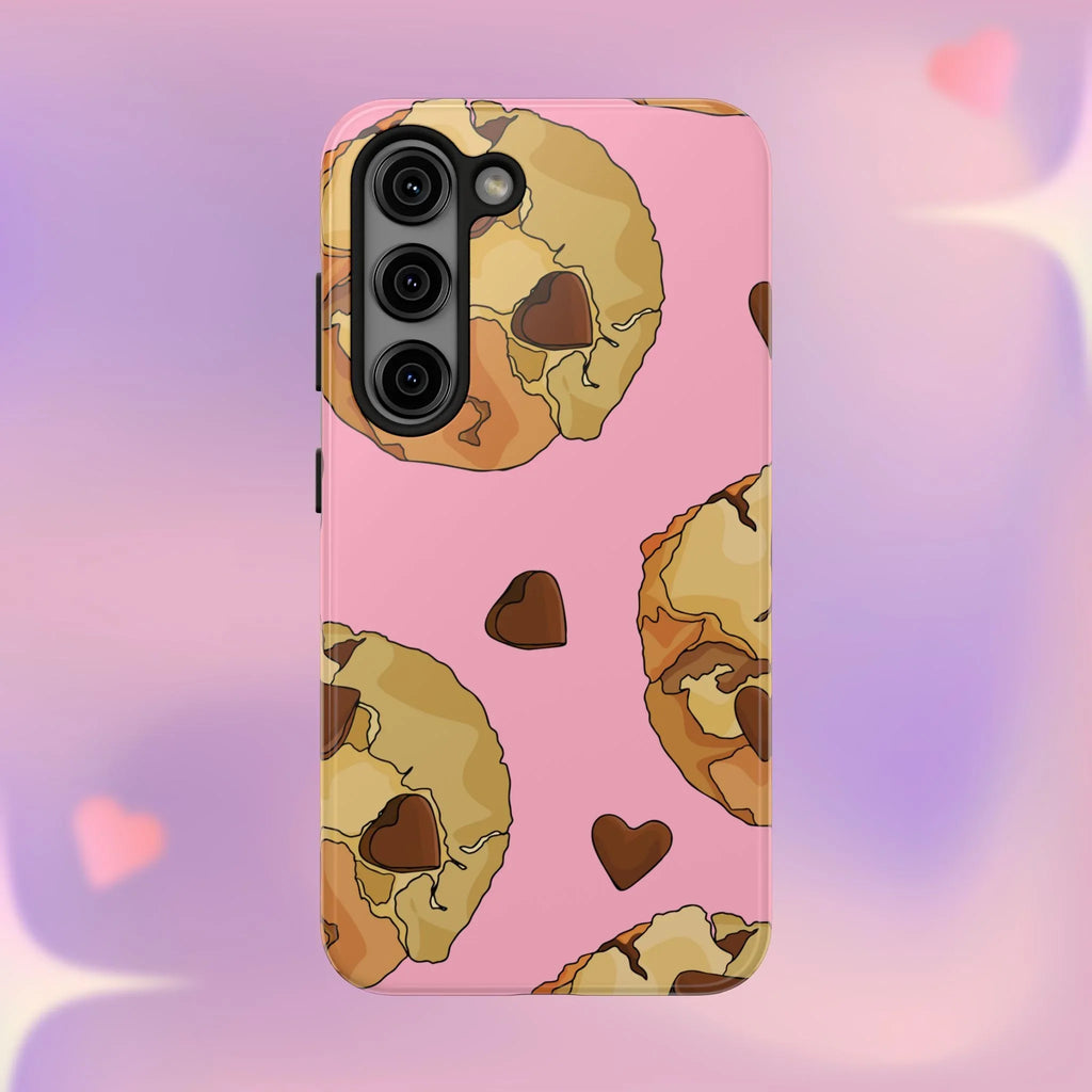 Chocolate Chip Cookies Phone Case (Apple & Android) - Pink Sweetheart