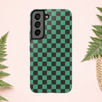 Checkered Kimono Tough Phone Case (Apple & Android) - Pink Sweetheart