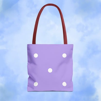 Pastel Purple Polka Dot Tote Bag