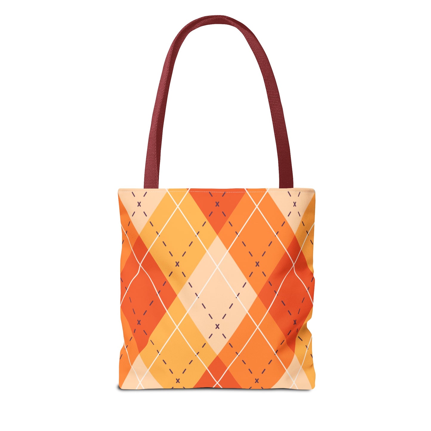 Orange Argyle Halloween Tote Bag