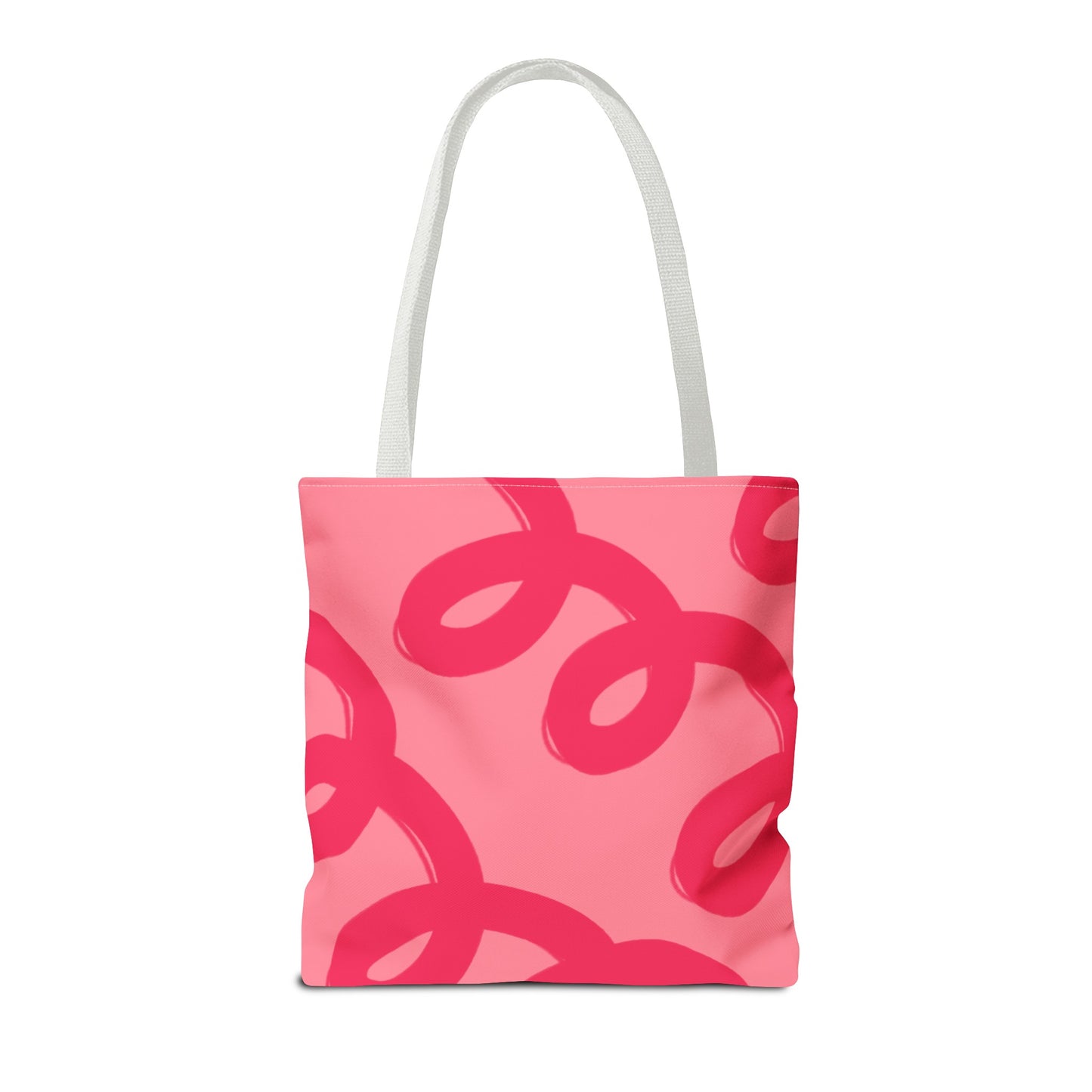 Red Spiral Loops Tote Bag