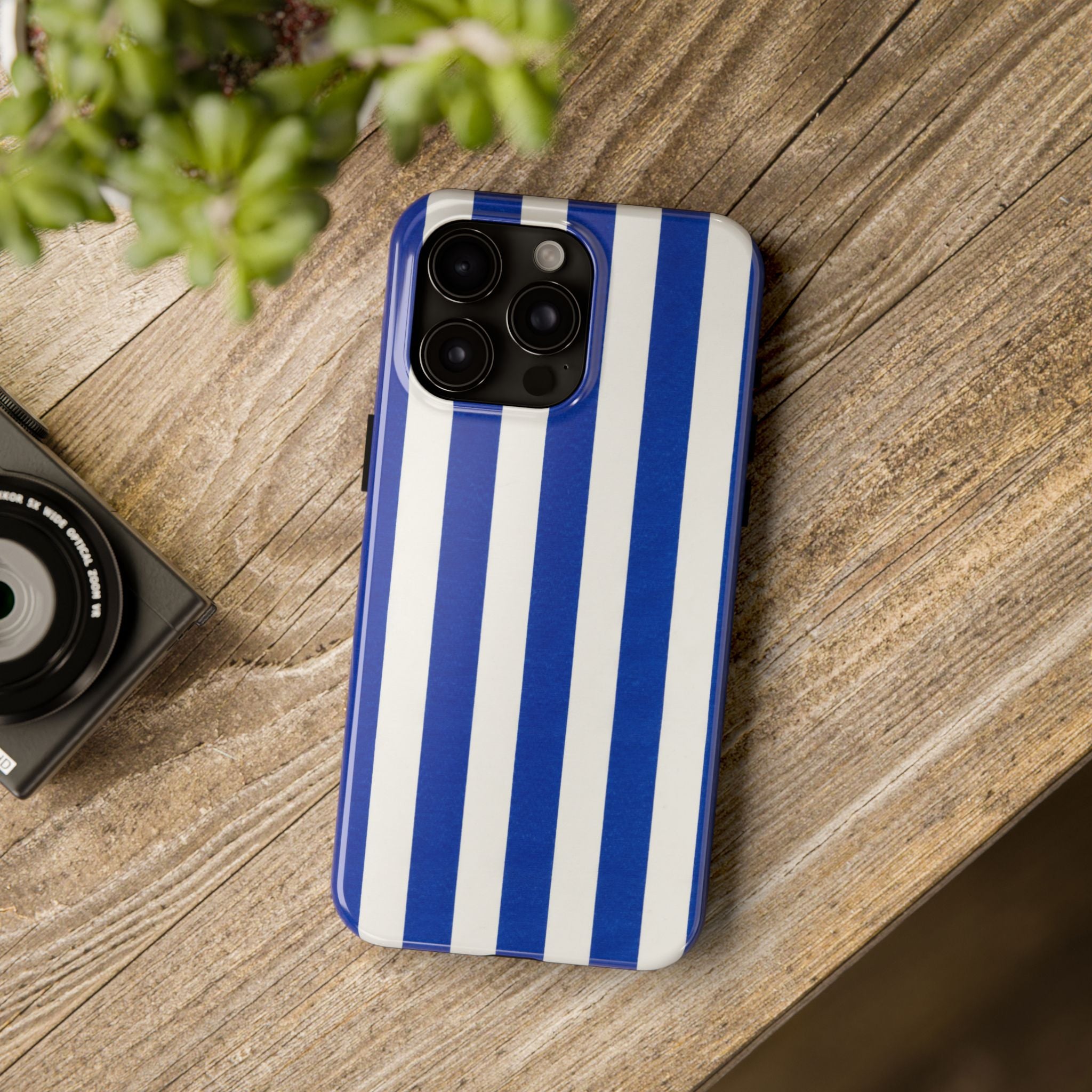Blue & White Stripes Phone Case (Apple & Android)