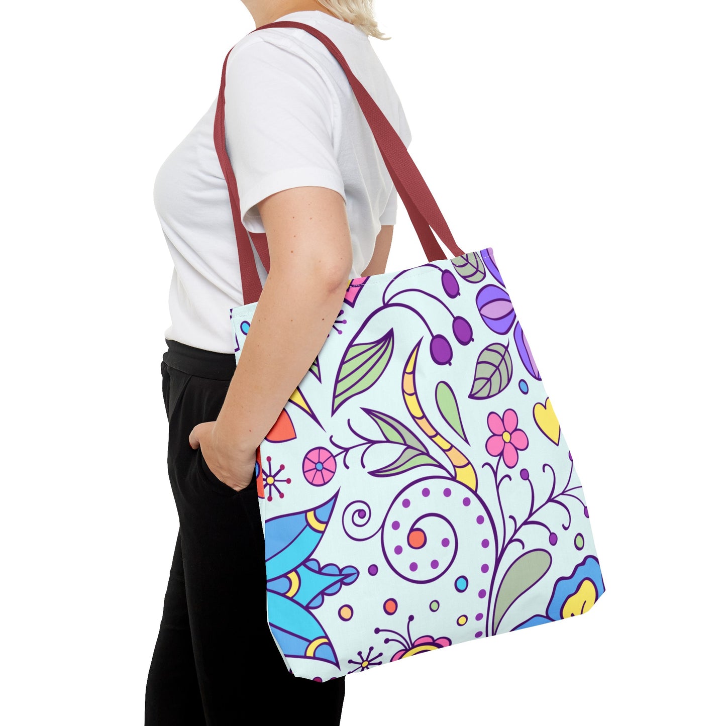 Tranquil Floral Botanicals Tote Bag