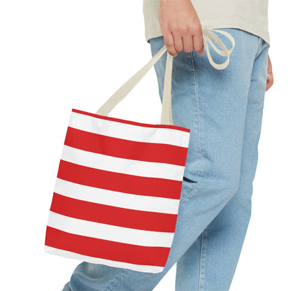 Red & White Peppermint Tote Bag