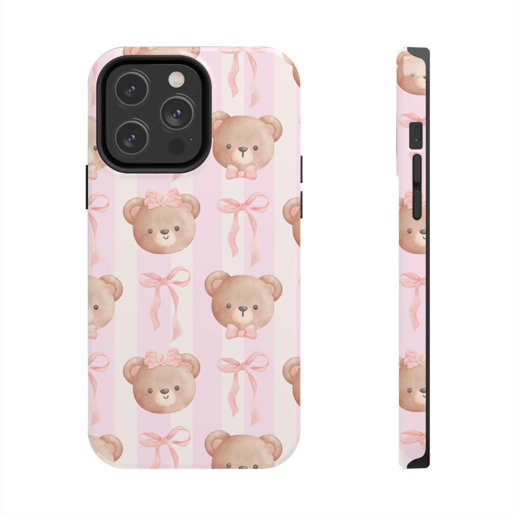 Cuddly Teddy Bear Phone Case (Apple & Android) - Pink Sweetheart