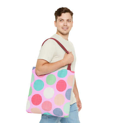 Sweet Candy Polka Dots Tote Bag