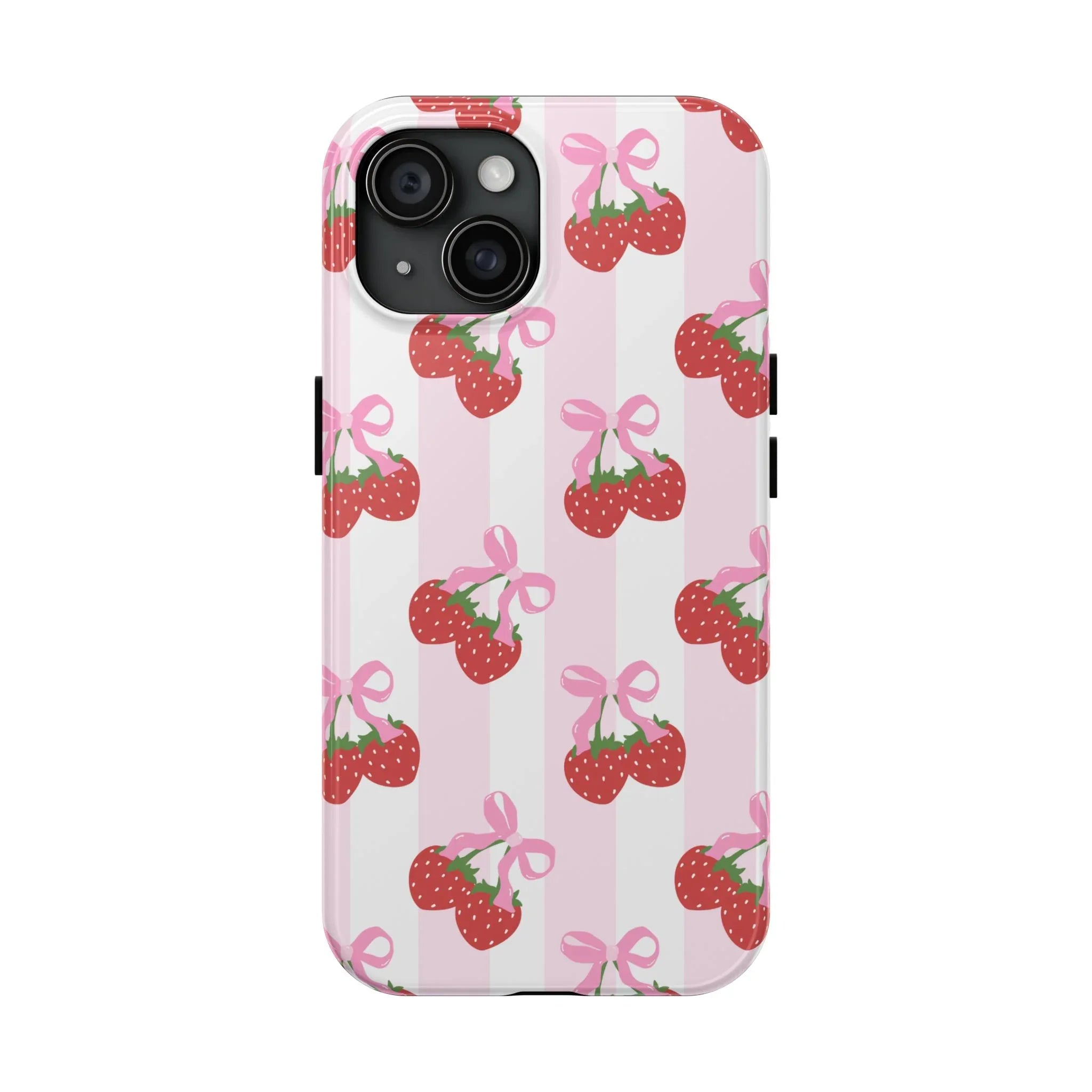 Strawberry Cherries Phone Case (Apple & Android) - Pink Sweetheart
