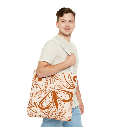 Autumn Butterfly Floral Tote Bag