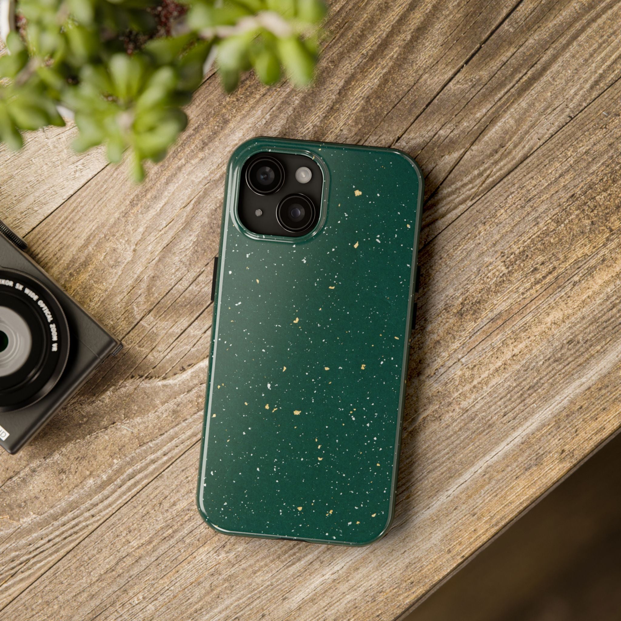 Emerald Gold Flecked Phone Case (Apple & Android)