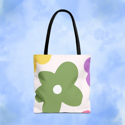 Retro Floral Tote Bag