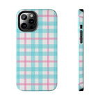 Pastel Gingham Phone Case (Apple & Android) - Pink Sweetheart