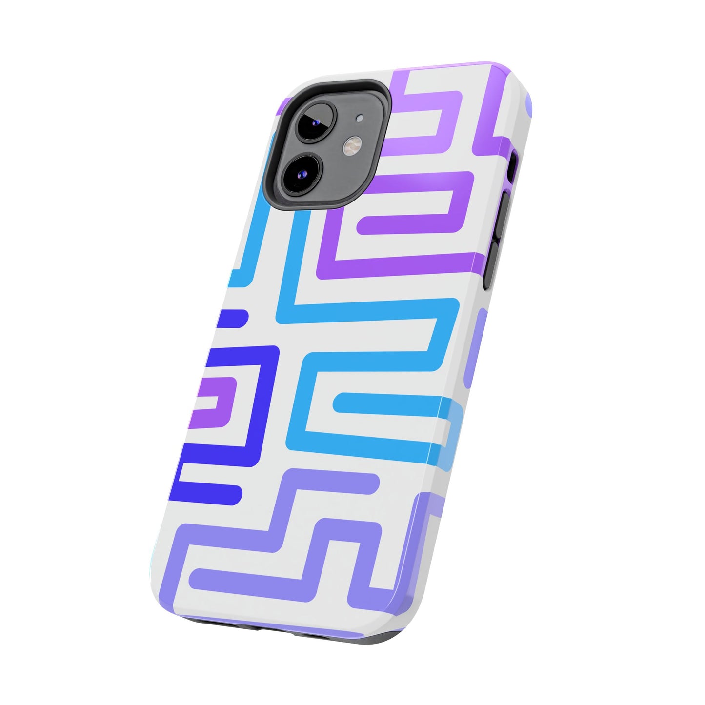 Abstract Neon Maze Phone Case