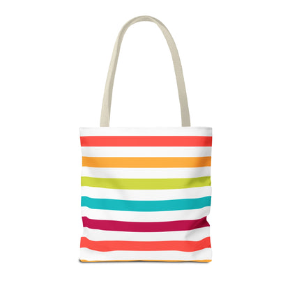 Colorful Candy Lines Tote Bag