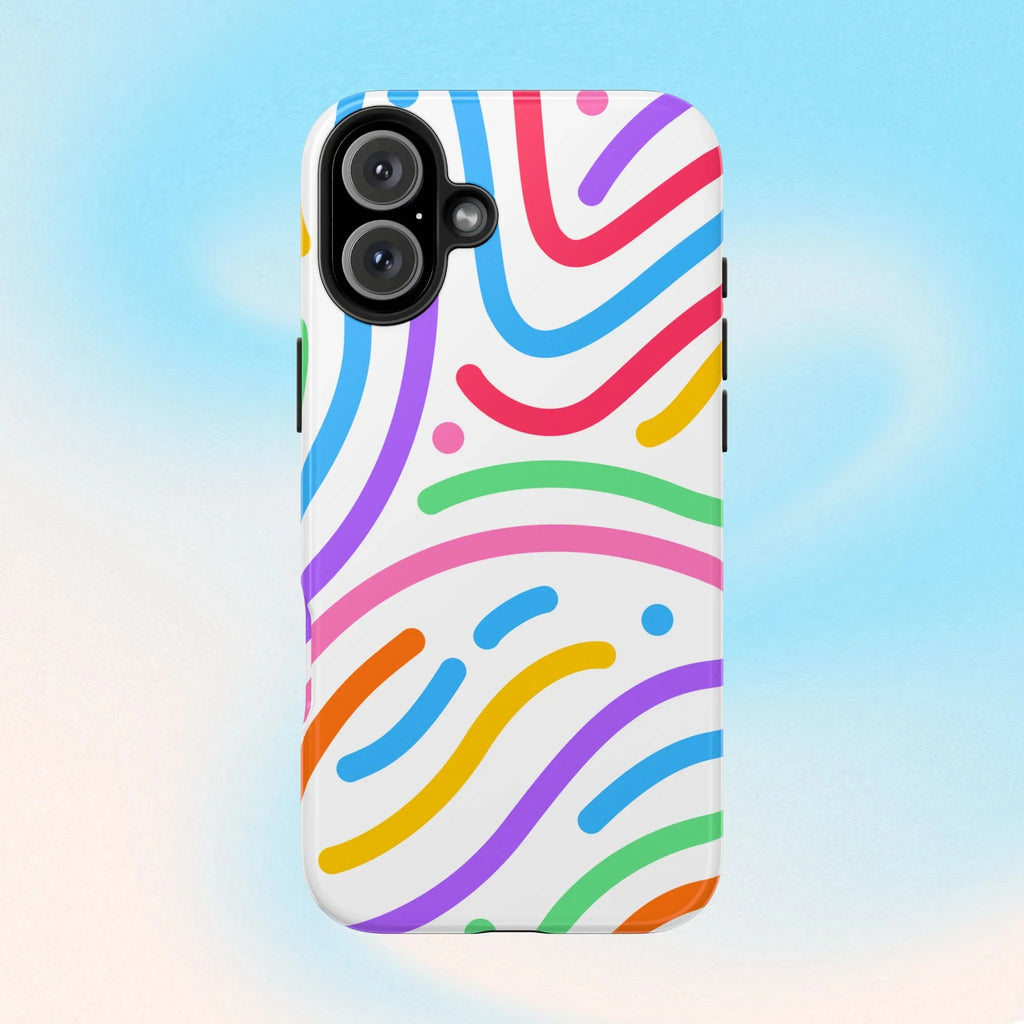 Rainbow Swirls Phone Case (Apple & Android) - Pink Sweetheart