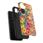 Morning Cereal Loops Phone Case (Apple & Android) - Pink Sweetheart