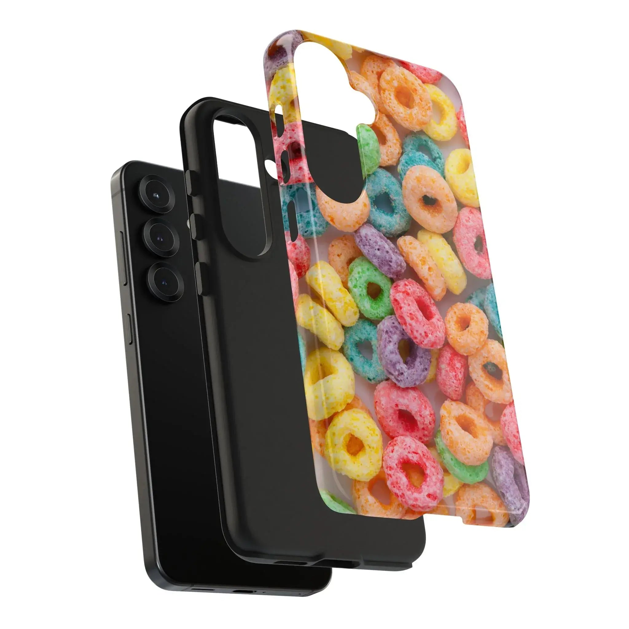 Morning Cereal Loops Phone Case (Apple & Android) - Pink Sweetheart