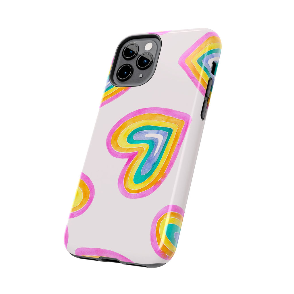 Rainbow Hearts Phone Case (Apple & Android)