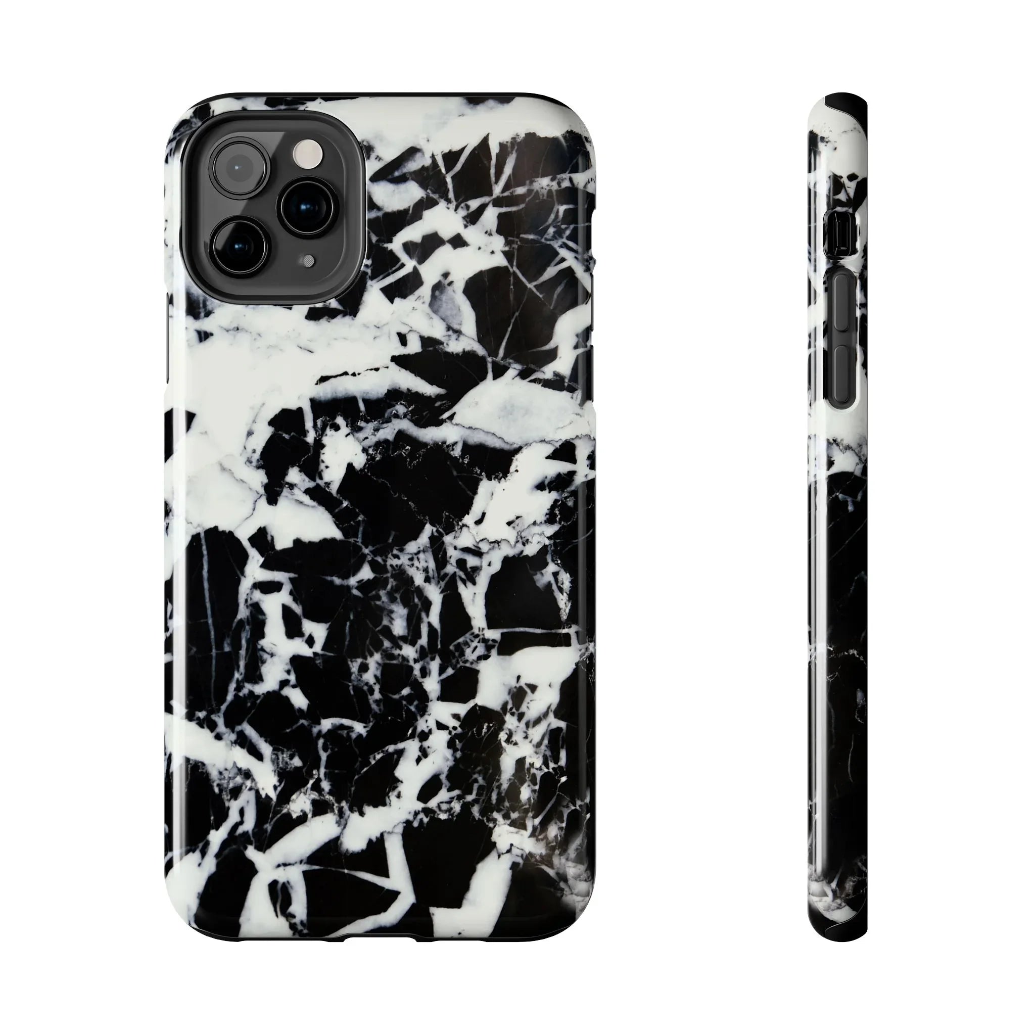 Black & White Shattered Phone Case (Apple & Android) - Pink Sweetheart