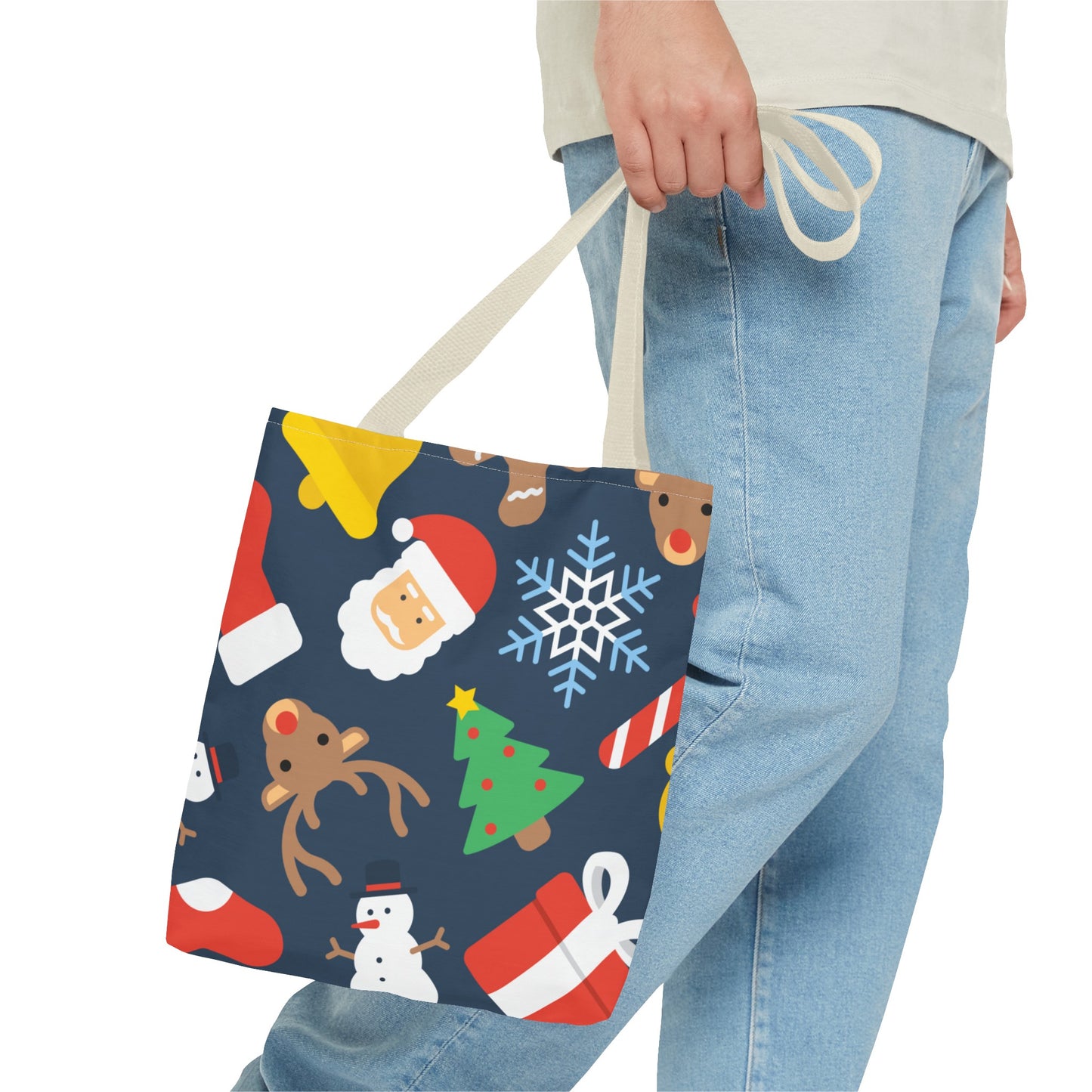 Jolly Christmas Pattern Tote Bag