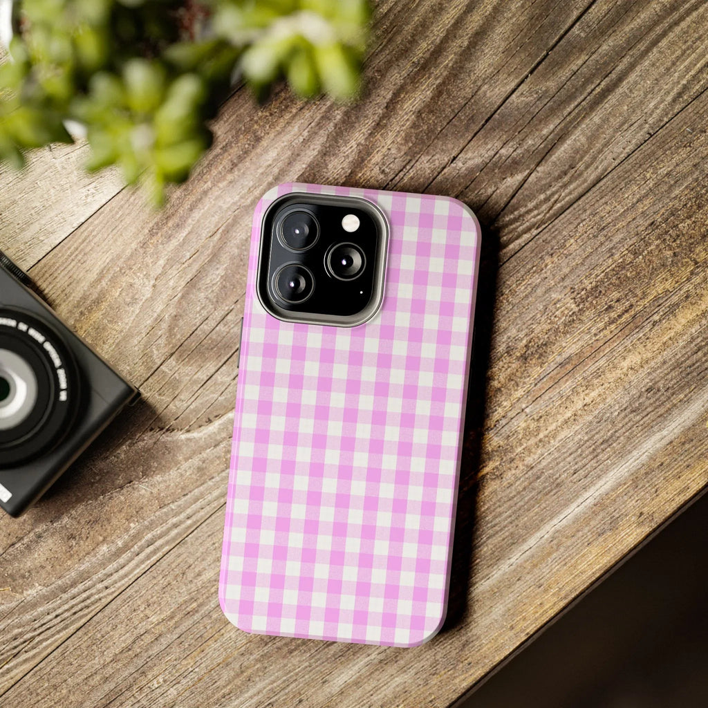 Pink Gingham Phone Case (Apple & Android) - Pink Sweetheart