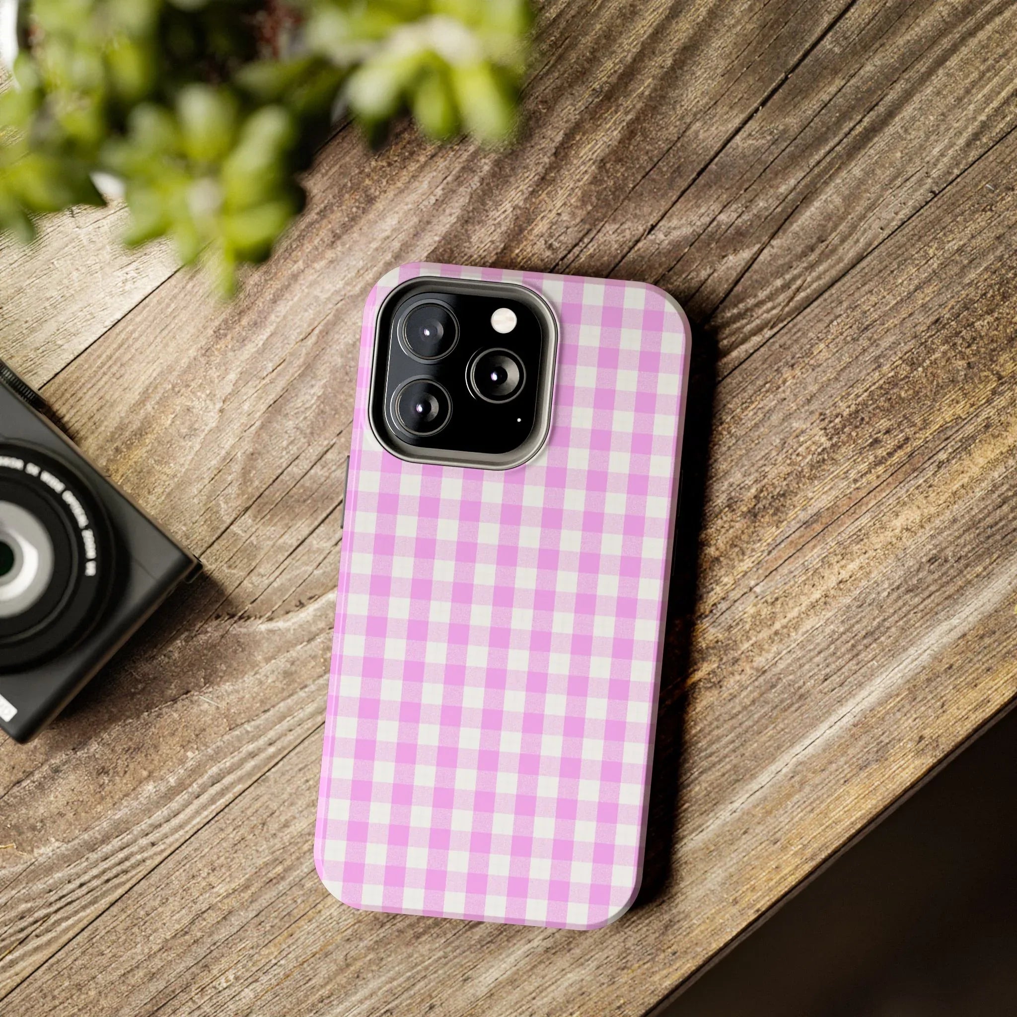 Pink Gingham Phone Case (Apple & Android) - Pink Sweetheart