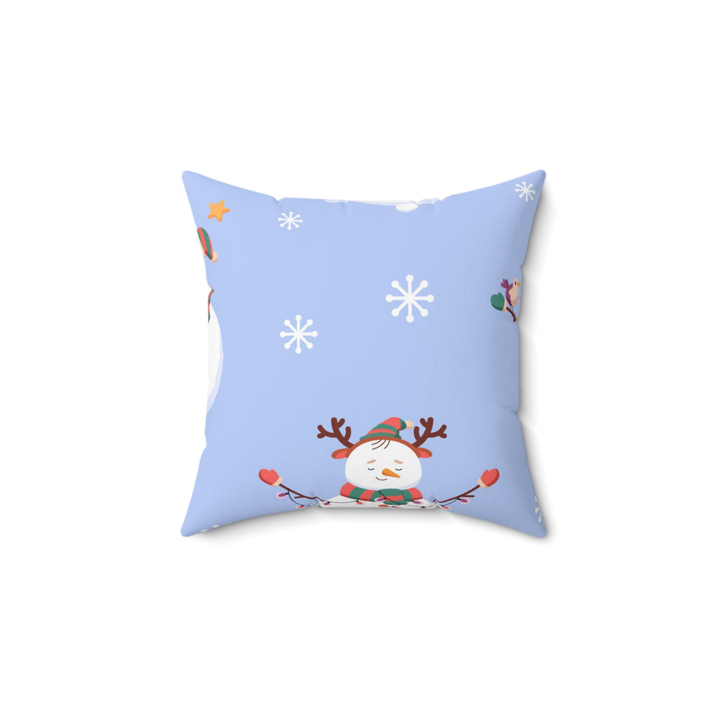 Jolly Snowman Square Pillow