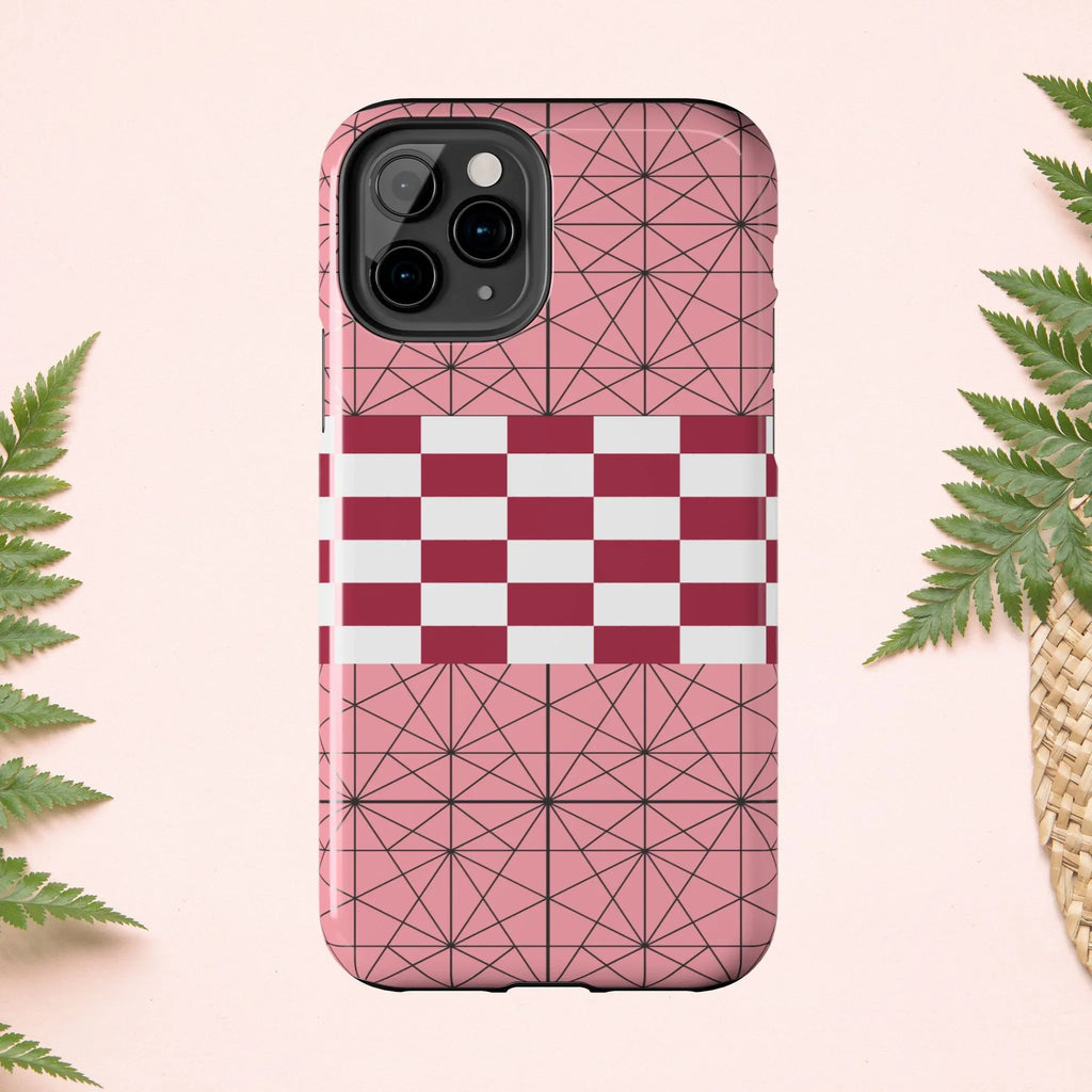 Geometric Kimono Tough Phone Case (Apple & Android) - Pink Sweetheart