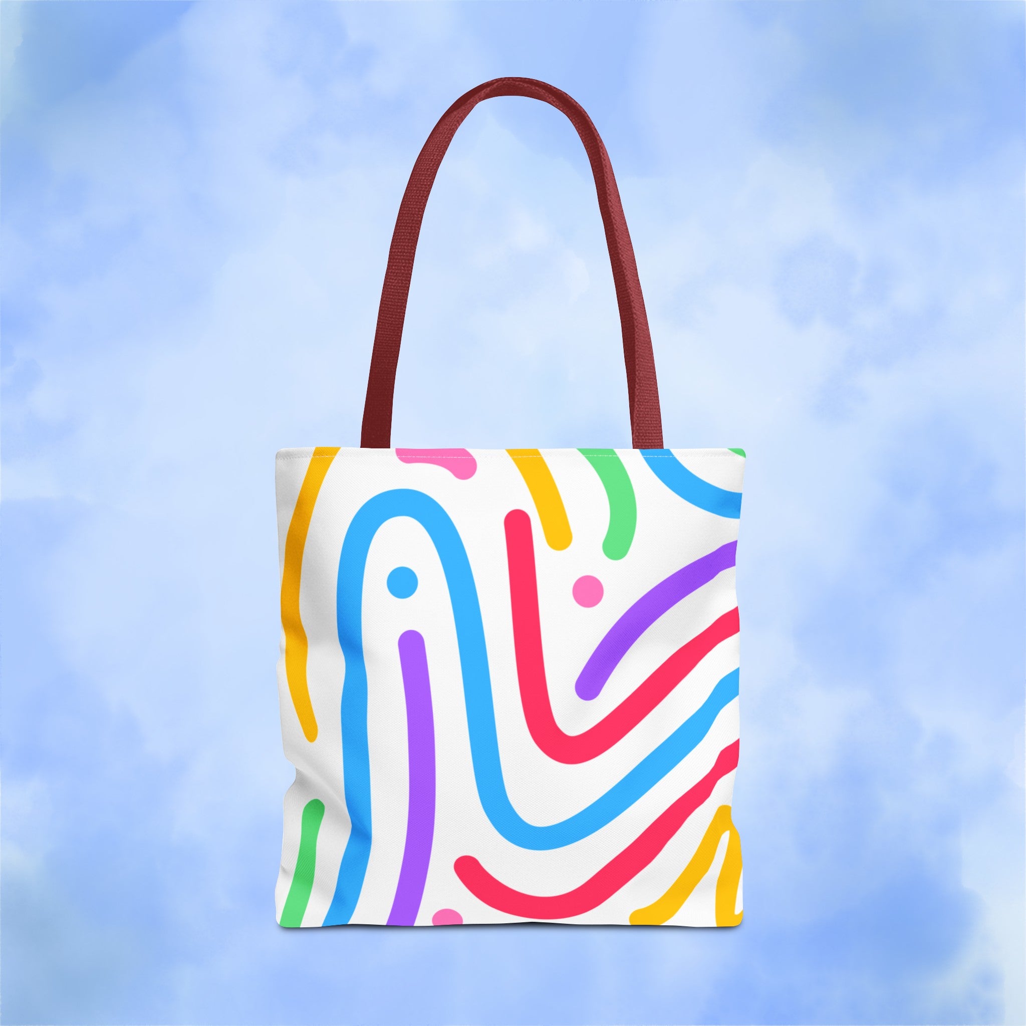 Colorful Doodle Swirl Tote Bag