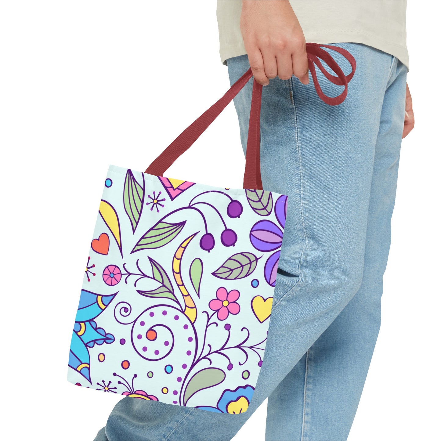 Tranquil Floral Botanicals Tote Bag