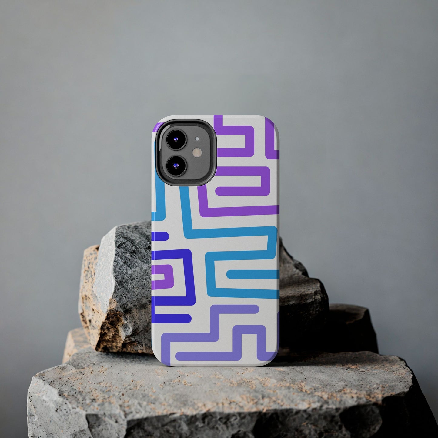 Abstract Neon Maze Phone Case