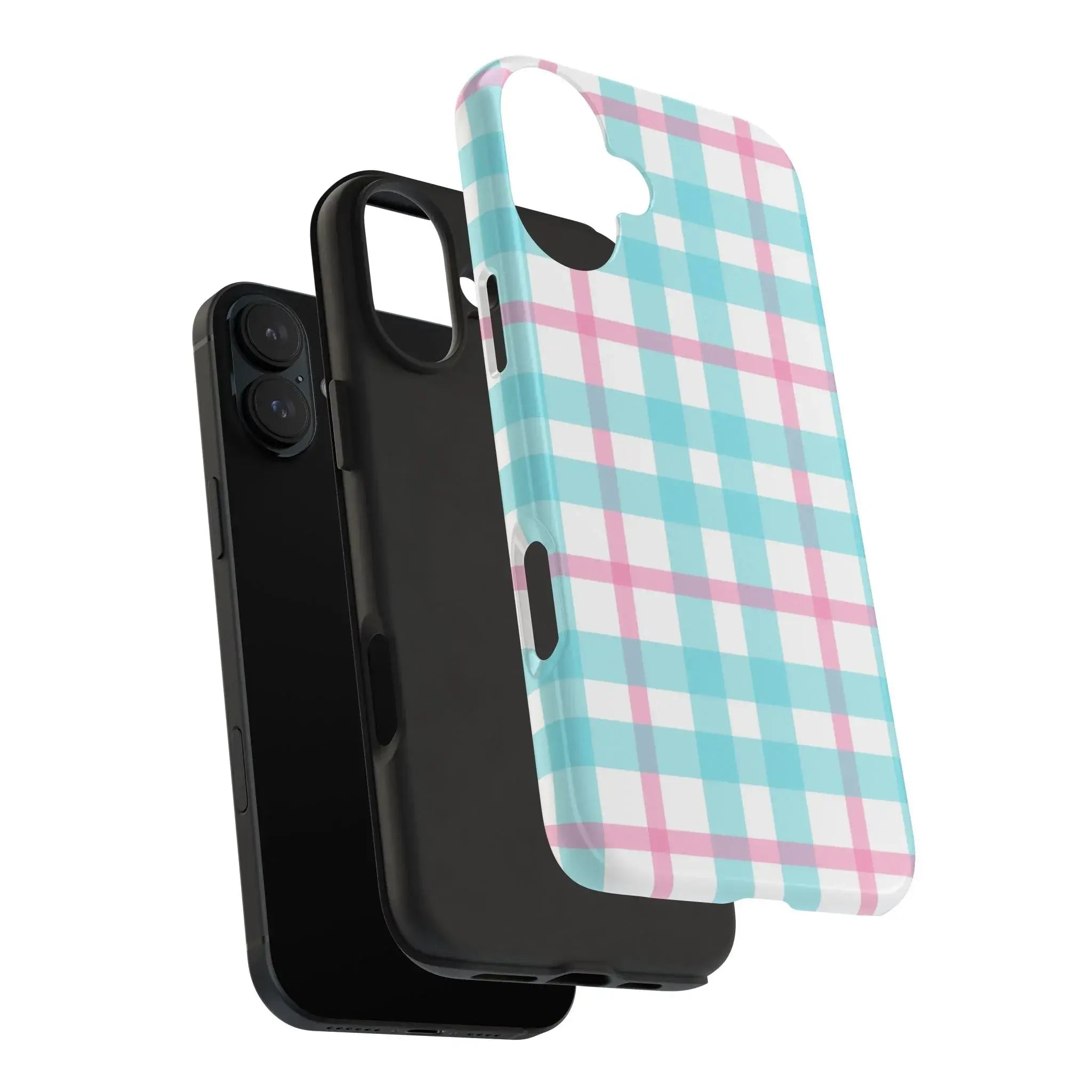 Pastel Gingham Phone Case (Apple & Android) - Pink Sweetheart