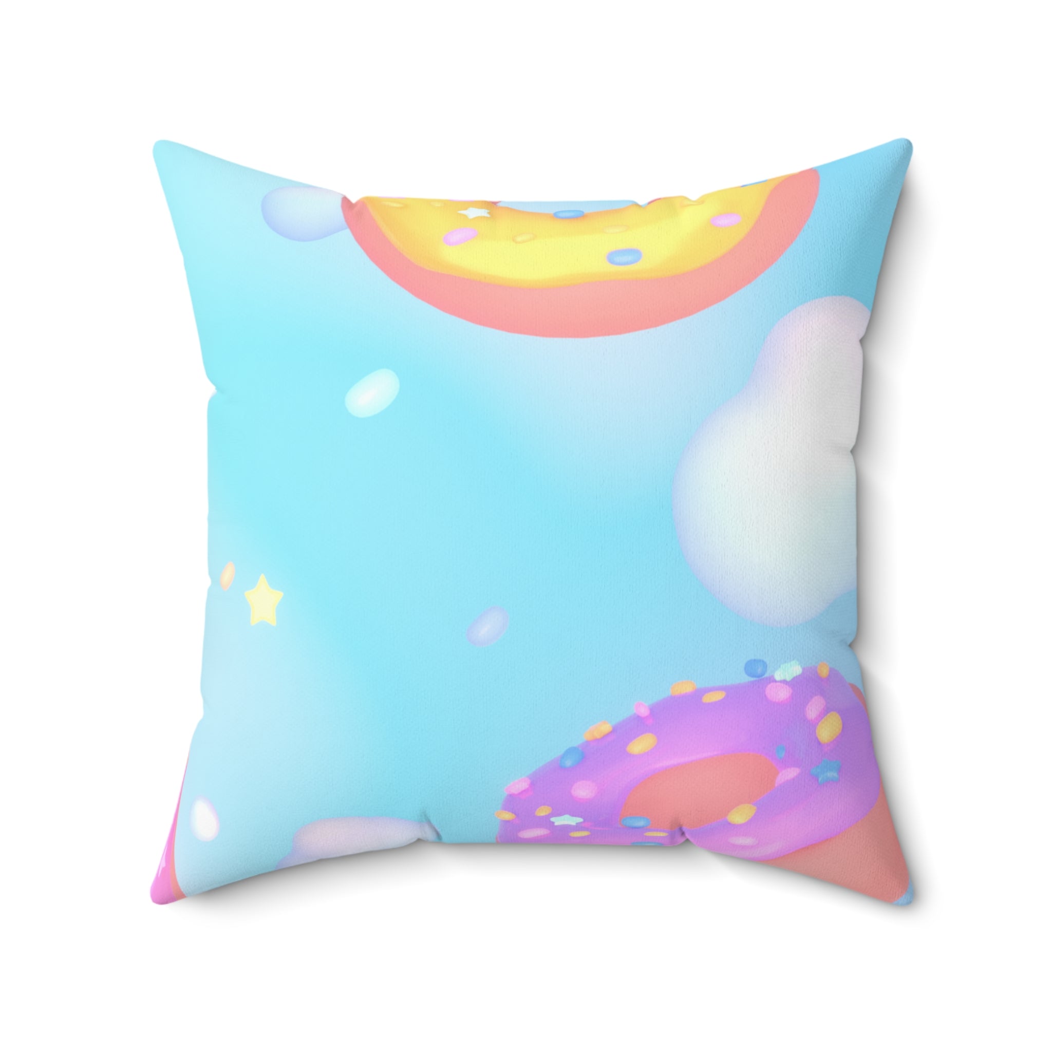 Sweet Donut Paradise Square Pillow
