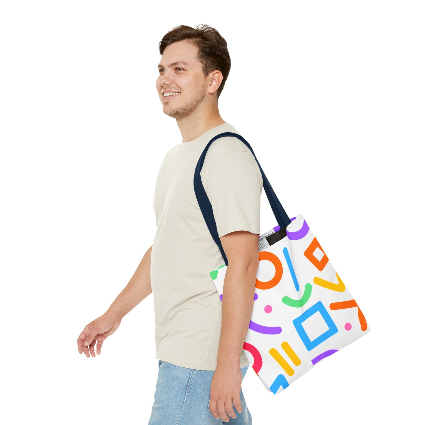 Colorful Doodle Shapes Tote Bag