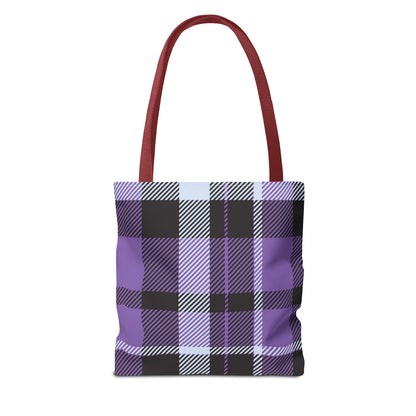 Purple Tartan Plaid Tote Bag