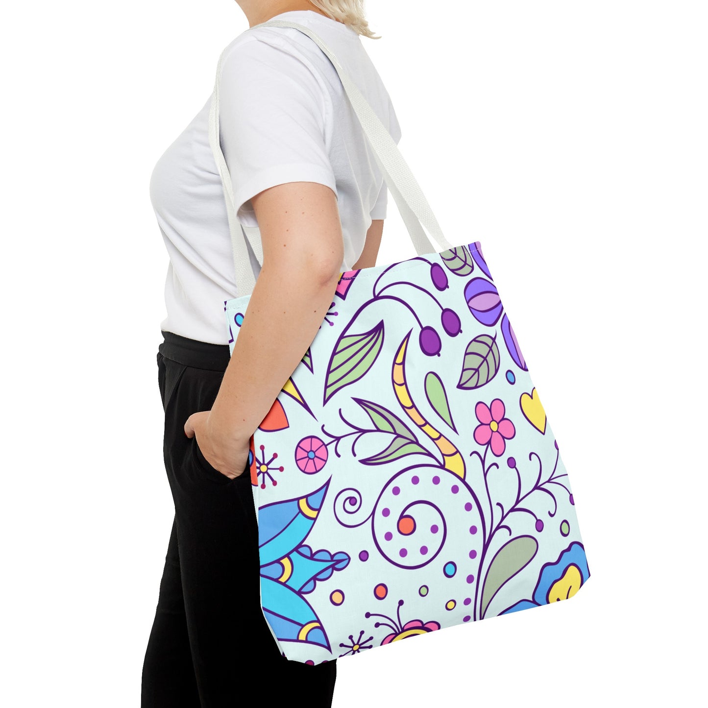 Tranquil Floral Botanicals Tote Bag