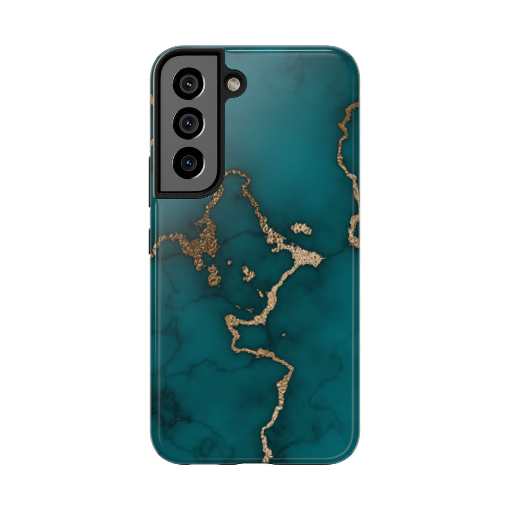 Green & Gold Marble Phone Case (Apple & Android)