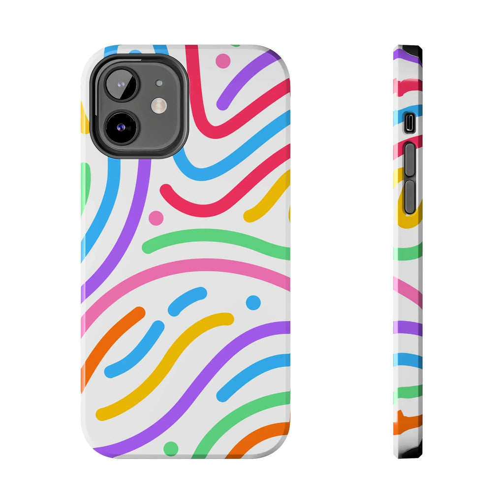 Rainbow Swirls Phone Case (Apple & Android) - Pink Sweetheart